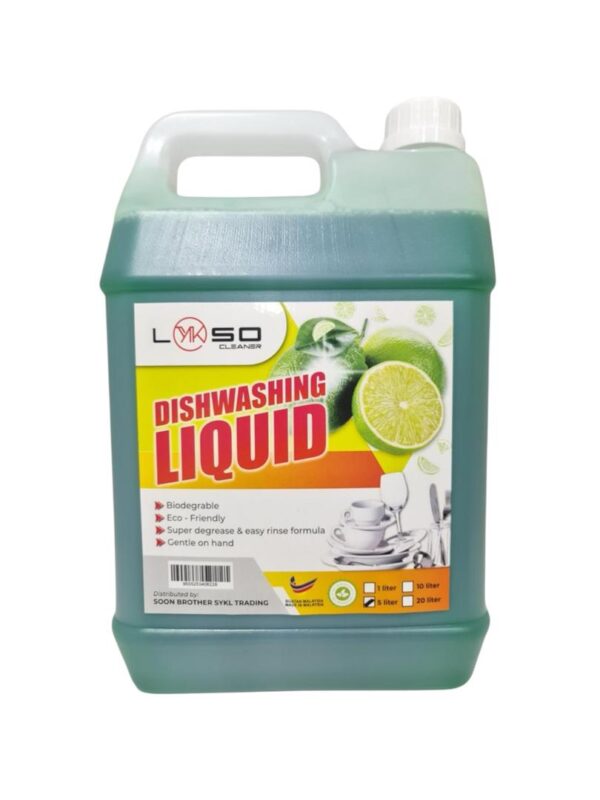 LYKSO Natural 5L Dishwash Liquid Fizzy Lime Fresh