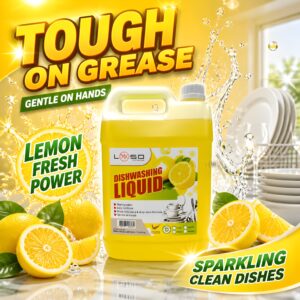 LYKSO Natural Dishwash Liquid Lemon Fresh 5L