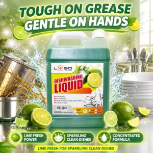 LYKSO Natural Dishwash Liquid Fizzy Lime Fresh 5L
