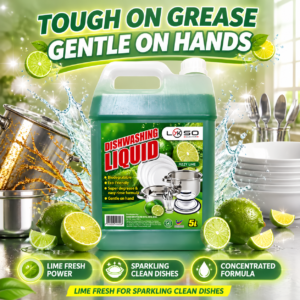 LYKSO Natural Dishwash Liquid Fizzy Lime Fresh 5L