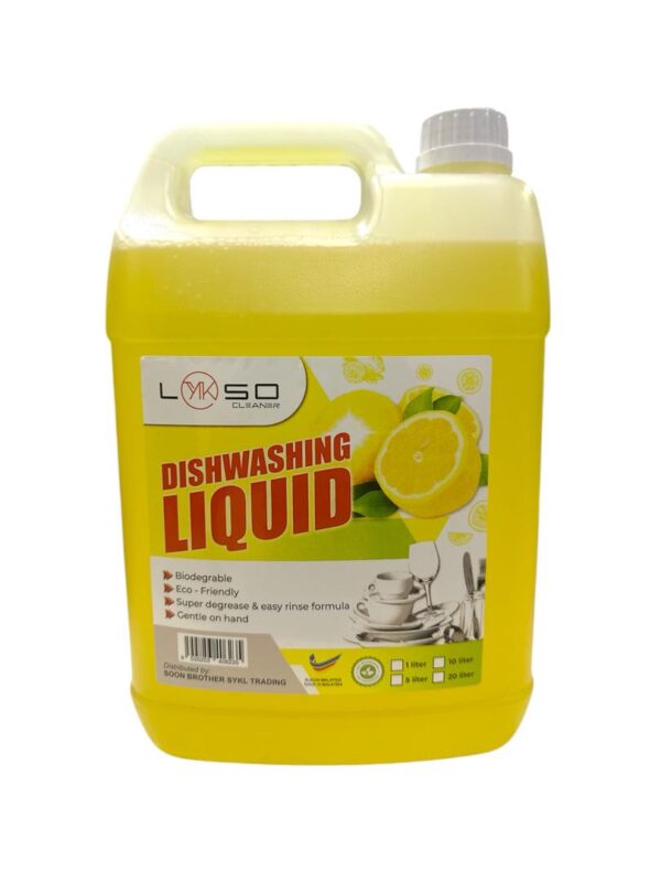 LYKSO Natural 5L Dishwash Liquid Lemon Fresh